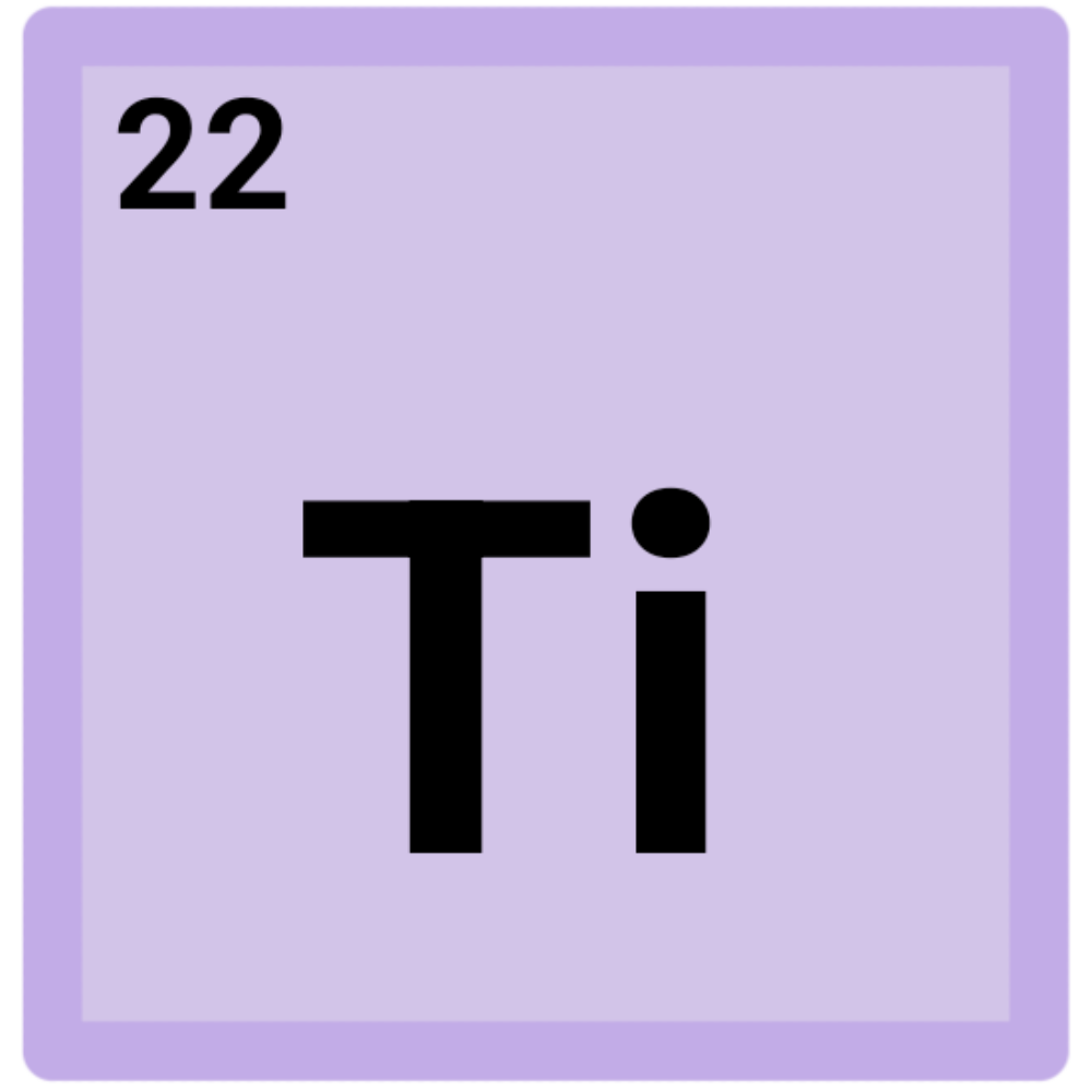 a pastel purple square with 'Ti' in the middle and a '22' in the top left corner.